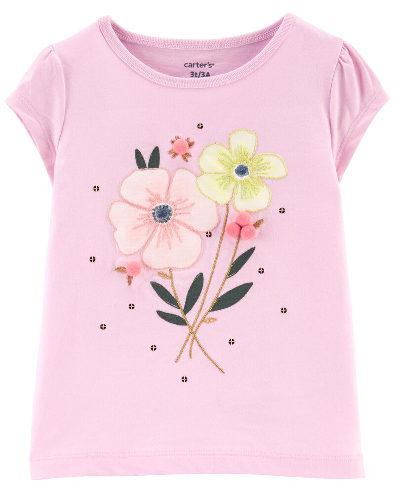 Camiseta de Jersey de Floral Carter's 12, 18 y 24 Meses