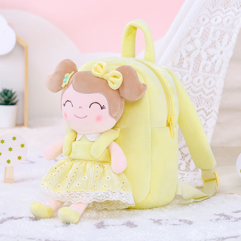 Mochila personalizada Gloveleya Spring Girl Yellow Doll Amarilla