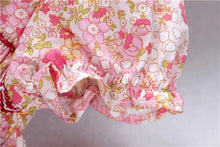 Cargar imagen en el visor de la galería, Vestido Estilo Español Cuello Redondo  Flores Fuscia