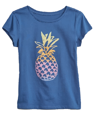 Camiseta GAP Azul Piña 4, 5 Años